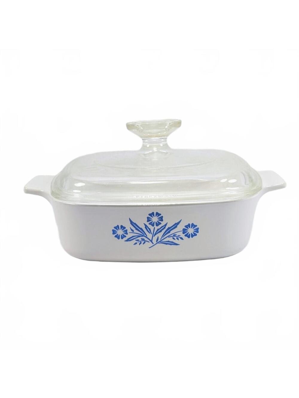 Vtg Corning Ware Blue Cornflower A-1 1 QT w/ Lid